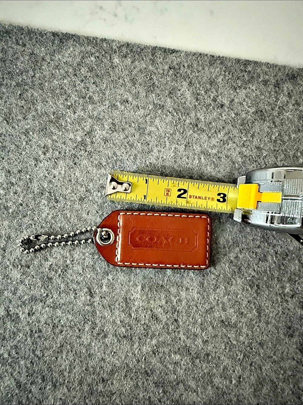 Coach Brown Leather Hangtag